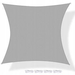 Sodo stogelio markizės skėčio virvės 3 x 3 m pilkos spalvos