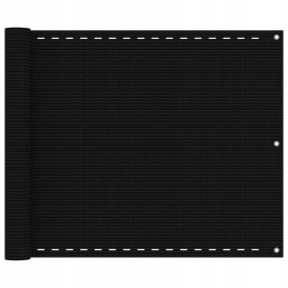 Juodas balkono ekranas 75x500 cm HDPE