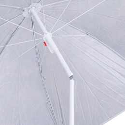 Reguliuojamas paplūdimio sodo skėtis, 150 cm, nulaužtais lapais