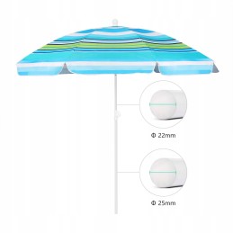 Sodo paplūdimio skėtis nuo saulės, 200 cm skersmens