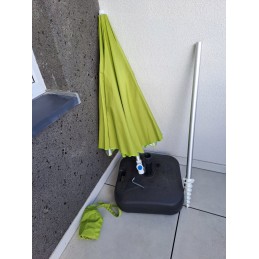 Sekey skėtis 160 cm kietas paplūdimio skėtis su įžeminimo lizdu ir apsauginiu gaubtu balkonui, sodui ir terasai reguliuojamas pa