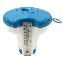 Plūdė su termometru baseinui, chloro dozatoriumi, keliomis tabletėmis