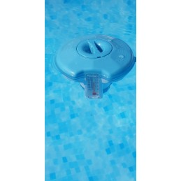 Plūdė su termometru baseinui, chloro dozatoriumi, keliomis tabletėmis