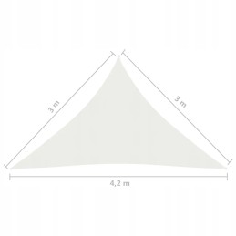 Sodo pavėsinė burė terasinei markizei, balta, 3x3x4,2 m, HDPE