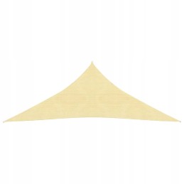 HDPE trikampė sodo burė 3,6x3,6x3,6m smėlio spalvos