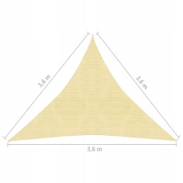 HDPE atspalvio burė 3,6x3,6x3,6 m smėlio spalvos