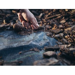 Metaliniai kaiščiai agrotekstilei, 15 cm, siauri, 100 vnt