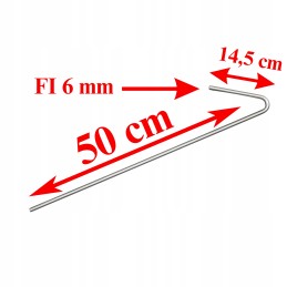 Inkariniai kaiščiai geotinklei, neaustinė geotinklelis, 50 cm.