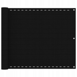 Vidaxl balkono ekranas, juodas, 75x500 cm, HDPE