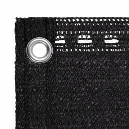 Vidaxl balkono ekranas, juodas, 75x500 cm, HDPE