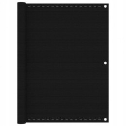 Balkono ekranas, juodas, 120x400 cm, HDPE