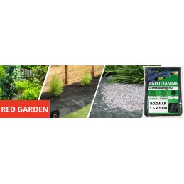 Nuo piktžolių agrotekstilė agrotekstilė 90g juoda 1,6x10m uv 3% raudona sodas