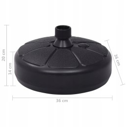 Skėčio pagrindas, užpildytas vandeniu/smėliu, 15 l, juodas