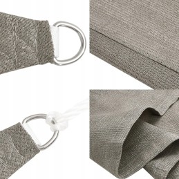 Šešėlinė burė, 160 g/m², šviesiai pilka, 2x4 m, HDPE