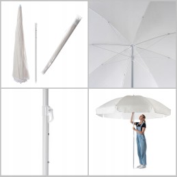 Sodo skėtis, didelis, sulankstomas, 220 cm, tvirtas, paplūdimys, balkonas, terasa, dangtis