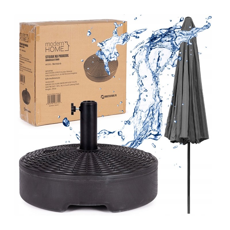 Pagrindas sodo skėčiui, apvalus pagrindas, stovas, svoris, 22l