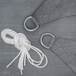 Trikampė markizė su UV apsauga, pilka 360 x 360 x 360 cm