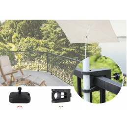 Sekey skėčio laikiklis balkono turėklams