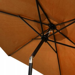 Aga sodo skėtis su reguliuojamu kampu, 250 cm, ruda