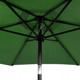 Aga sodo skėtis su reguliuojamu kampu, 250 cm, tamsiai žalias