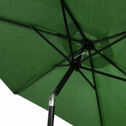 Aga sodo skėtis su reguliuojamu kampu, 250 cm, tamsiai žalias
