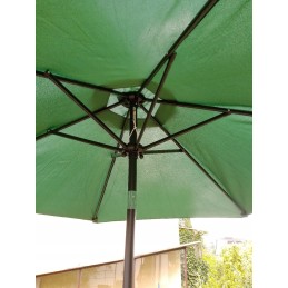 Aga sodo skėtis su reguliuojamu kampu, 250 cm, tamsiai žalias