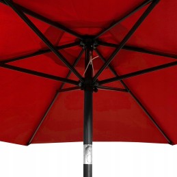 Aga sodo skėtis su reguliuojamu pasvirimu, 250 cm, raudonas