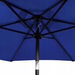 Aga sodo skėtis su reguliuojamu kampu, 250 cm, tamsiai mėlyna