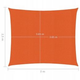 Atspalvio burė 160g/m² oranžinė 2,5x3m HDPE