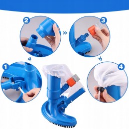 Baseino dulkių siurblys, skirtas valyti tvenkinio dugną, tinklelį, žarnos jungtį