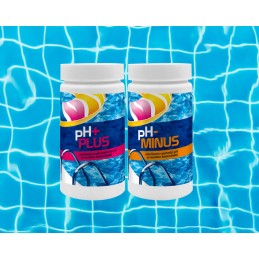 Ph minus ph plius cheminių medžiagų rinkinys baseino vandeniui, pH reguliavimas