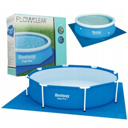 Tvirtas grindų kilimėlis sodo baseinui, tentas 274x274cm bestway 58000