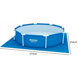 Tvirtas grindų kilimėlis sodo baseinui, tentas 274x274cm bestway 58000