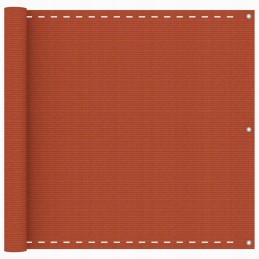 Vidaxl balkono ekranas oranžinis 90x600 cm HDPE