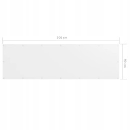 Balta balkono sienelė 90x300 cm, oksfordo audinio
