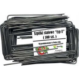 Metaliniai kaiščiai agro audinei agro audinei u15 100vnt plieniniai smeigtukai saulėtekis