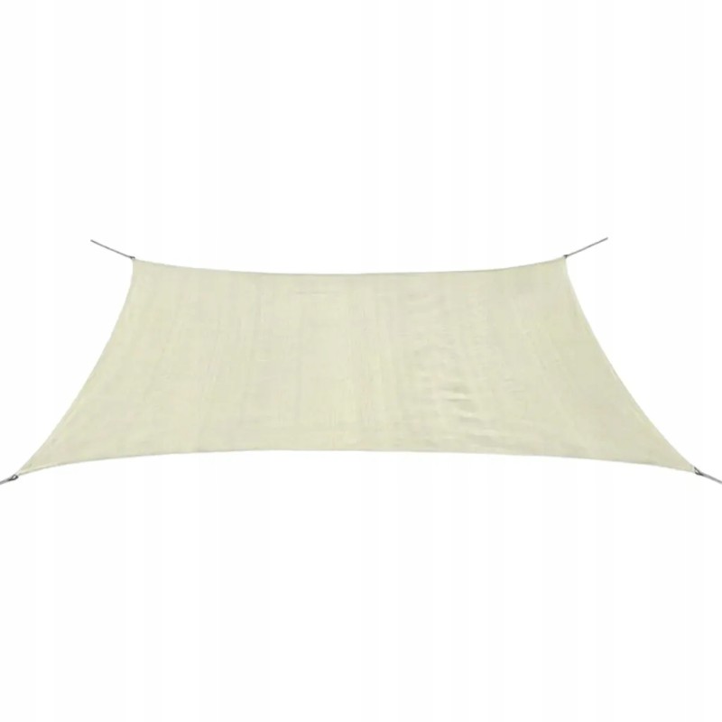 Vidaxl stačiakampė hdpe sodo burė 2x4 m kreminė