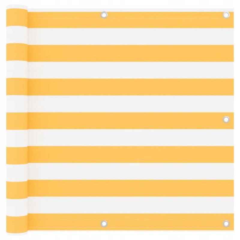 Neperšlampama šoninė markizė 90x500 cm balta ir geltona