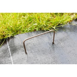 ✨ metaliniai kaiščiai agrotekstilei, agrotekstilei ir geotekstilei tvirtinti, modelis 'u' 15cm kmu100r - (100 vnt.)