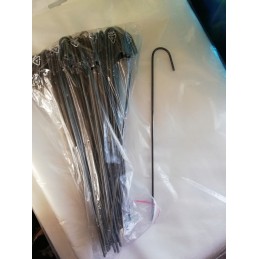 ✨ metaliniai kaiščiai agrotekstilei, agrotekstilei ir geotekstilei tvirtinti, modelis 'u' 15cm kmu100r - (100 vnt.)