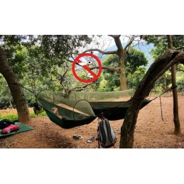 Išgyvenimo turistinis hamakas, tinklelis nuo uodų, piknikas, didelis, patogus kelionei