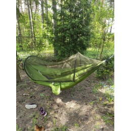 Išgyvenimo turistinis hamakas, tinklelis nuo uodų, piknikas, didelis, patogus kelionei