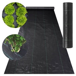 320 cm pločio 5 m ilgio agro piktžolių kontrolės audinys su UV stipriu storu pynimu 90g