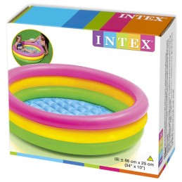 Pripučiamas baseinas irklavimo baseinas 86x25cm vaivorykštės intex 58924