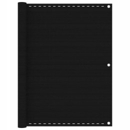 Vidaxl balkono ekranas juodas 120x400 cm HDPE