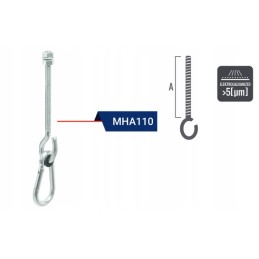 Sūpynių tvirtinimas m10 x 110 mm - 10 vnt.