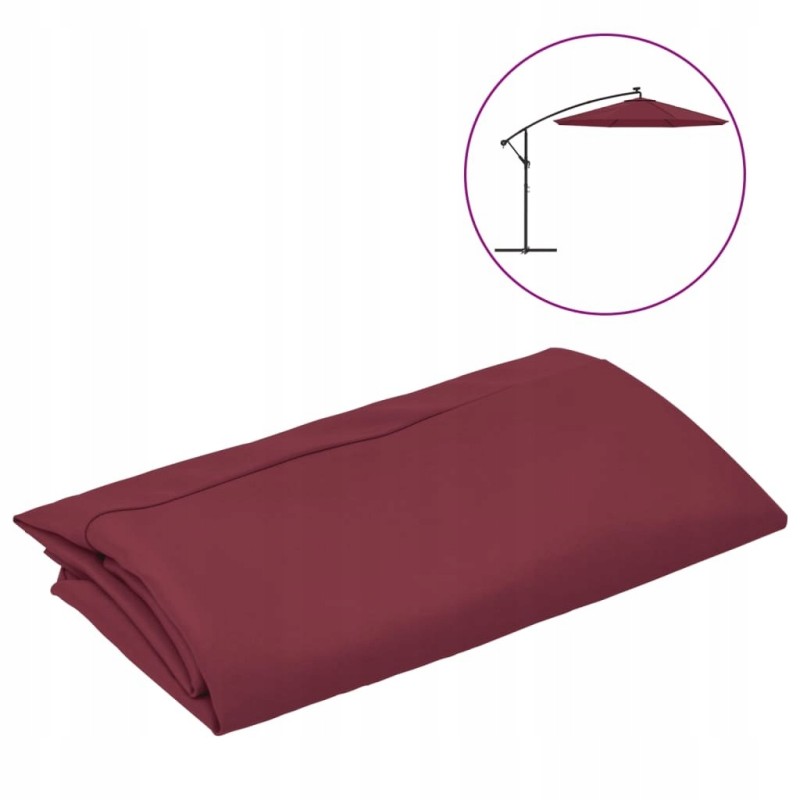 Pakaitinis užvalkalas bordo sodo skėčiui, 8 briaunos, 300 cm