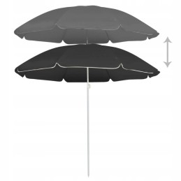 Sodo skėtis ant plieninio stulpo, antracitas, 180 cm