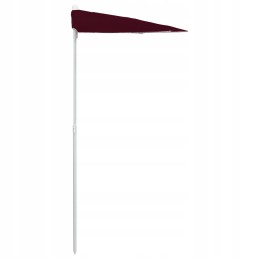 Pusapvalis sodo skėtis ant stulpo, 180x90 cm, bordo spalvos