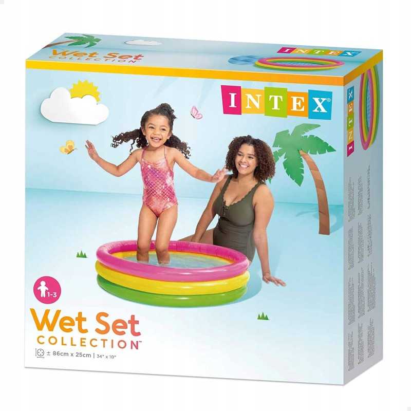 Intex pripučiamas baseinas, irklavimo baseinas, vaivorykštė 58924